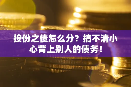 武汉按份之债怎么分?搞不清小心背上别人的债务! 武汉按份之债怎么分?搞不清小心背上别人的债务!